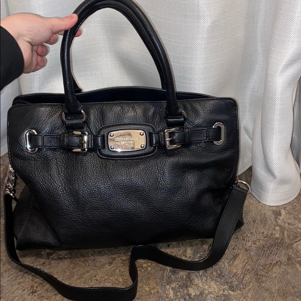 Michael Kors black leather purse